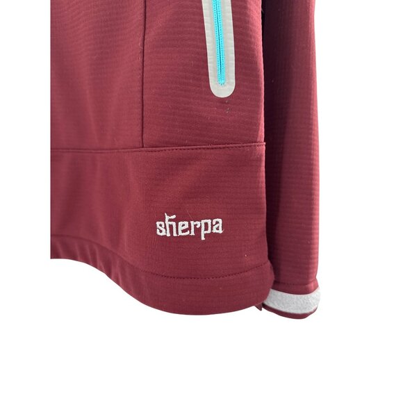 Sherpa Adventure Gear Womens Jacket Full Zip Burgundy & Blue Medium - Picture 3 of 11